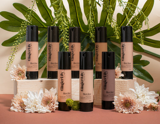 Set of Ginger Lily Tallow makeup. Tinted moisturizer colors