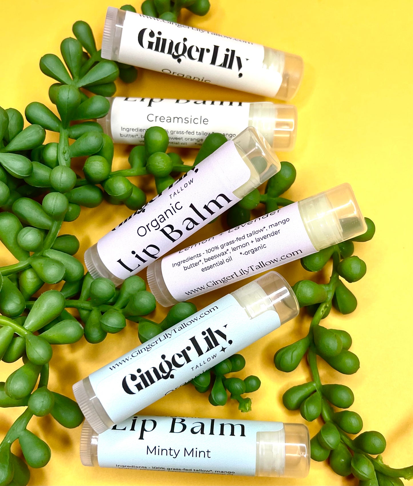 Organic Tallow Lip Balm - Ginger Lily Tallow