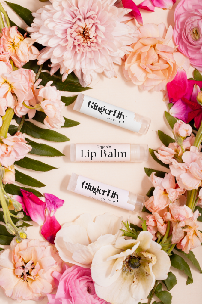 Organic Tallow Lip Balm – Natural Hydration & Moisture for Soft, Smooth Lips - Ginger Lily Tallow