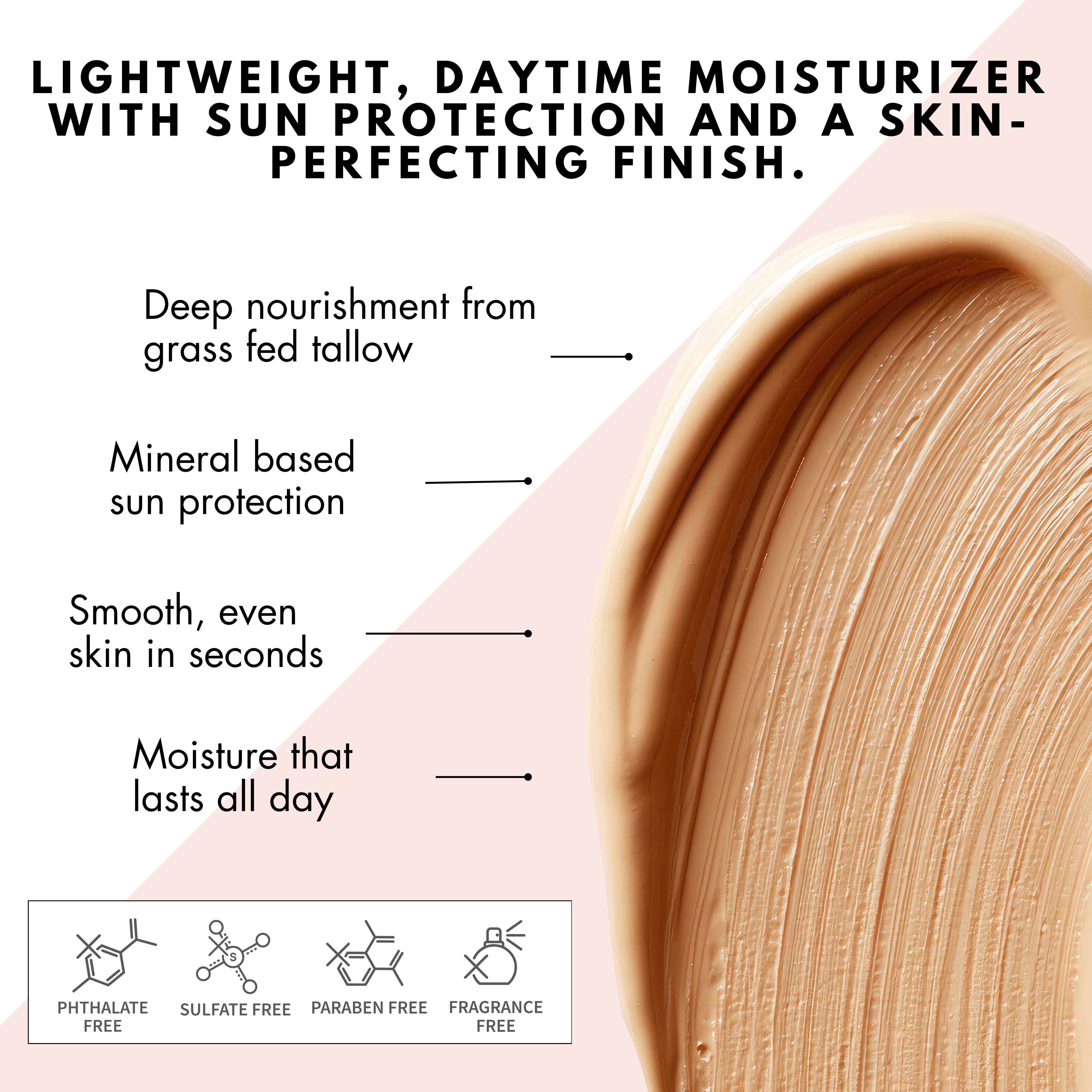 BioGlow Tinted Tallow Foundation - Moisturizer with Mineral Sun Protection - Ginger Lily Tallow