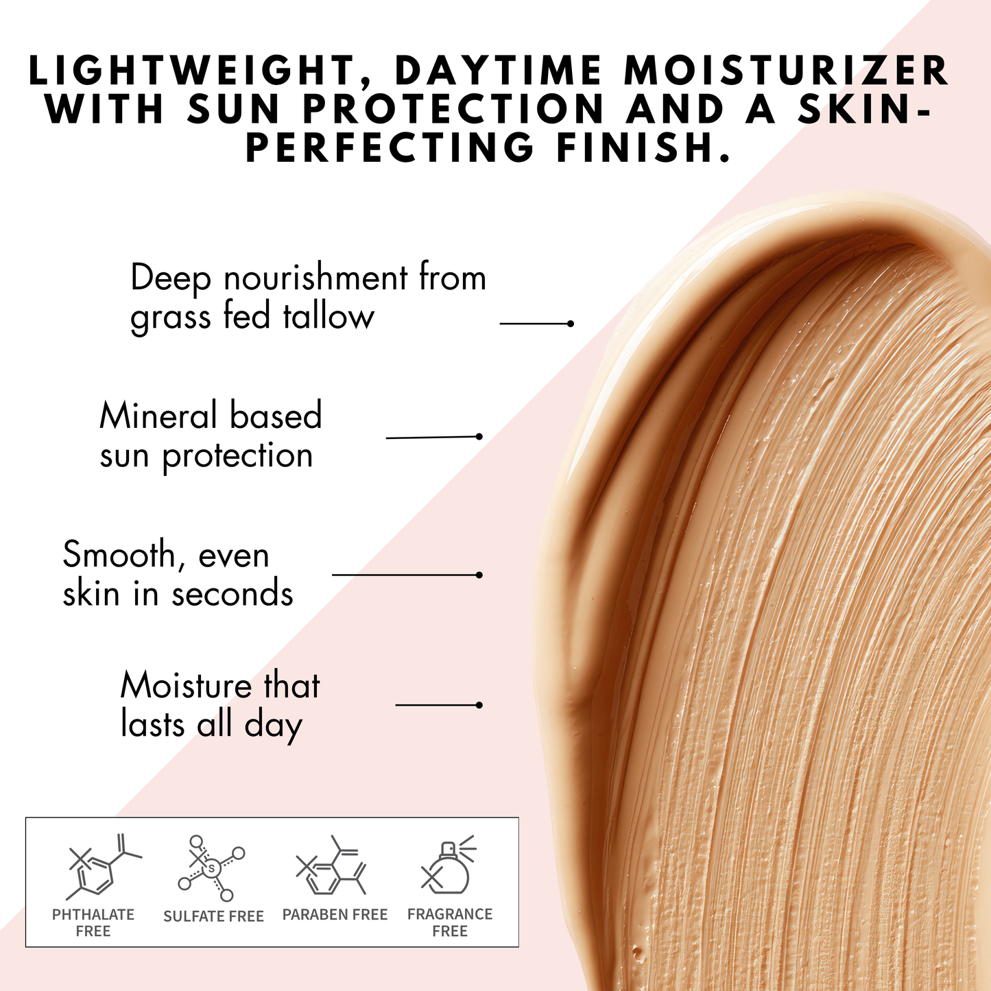 BioGlow Tinted Tallow Foundation - Moisturizer with Mineral Sun Protection - Ginger Lily Tallow